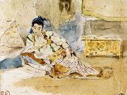 Eugene Delacroix Mounay ben Sultan Sweden oil painting artist